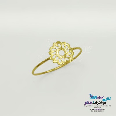 انگشتر طلا - طرح گل