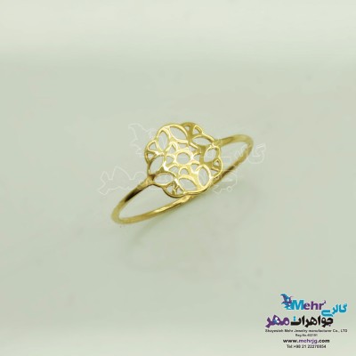 انگشتر طلا - طرح گل