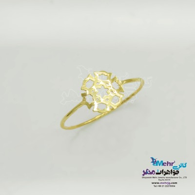 انگشتر طلا - طرح گل