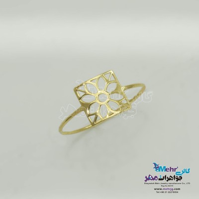 انگشتر طلا - طرح گل