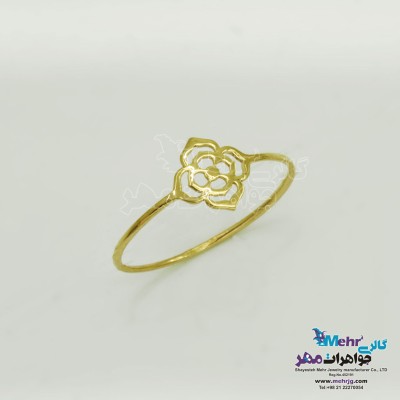 انگشتر طلا - طرح گل