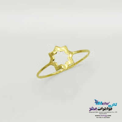 انگشتر طلا - طرح هندسی