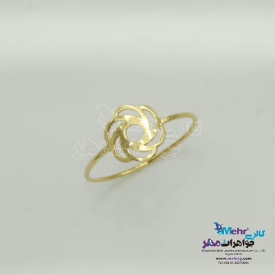انگشتر طلا - طرح گل