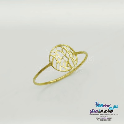 انگشتر طلا - طرح خطی