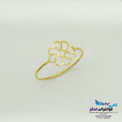 انگشتر طلا - طرح گل