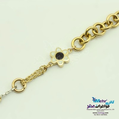 دستبند طلا - طرح گل
