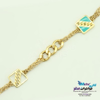 دستبند طلا - طرح هندسی