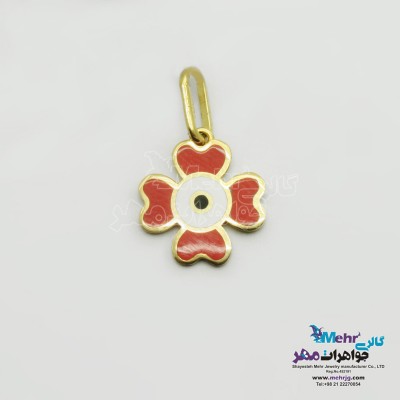 آویز طلا - طرح شبدر 4 برگ