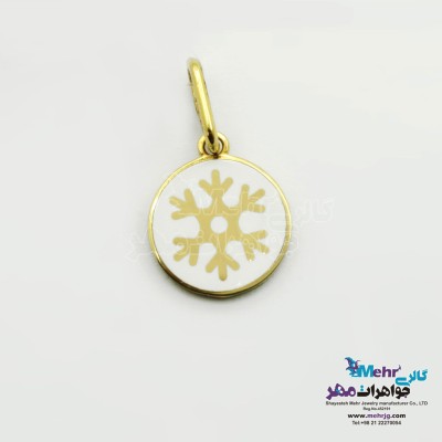 آویز طلا - طرح برف