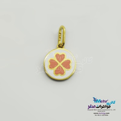 آویز طلا - طرح شبدر 4 برگ