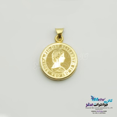 آویز طلا - طرح ملکه الیزابت