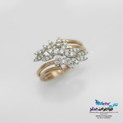 انگشتر طلا - طرح خوشه ای