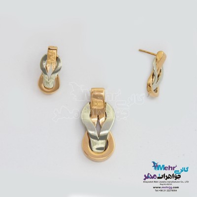 نیم ست طلا - آویز و گوشواره - طرح دیوید یورمن