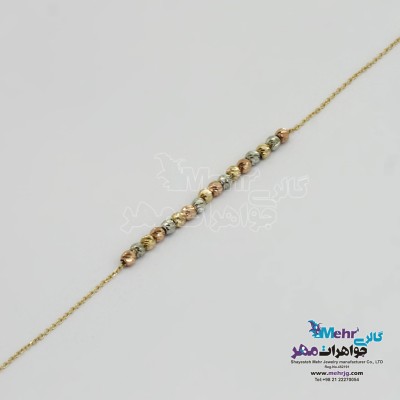 دستبند طلا - طرح گوی تراش