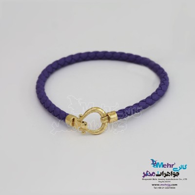 دستبند طلا و چرم - طرح دیوید یورمن
