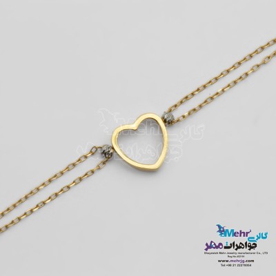 دستبند طلا - طرح قلب
