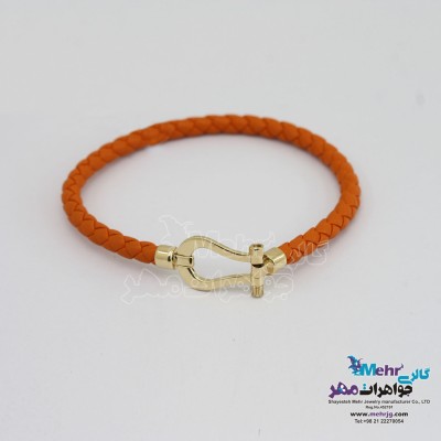 دستبند طلا و چرم - طرح دیوید یورمن