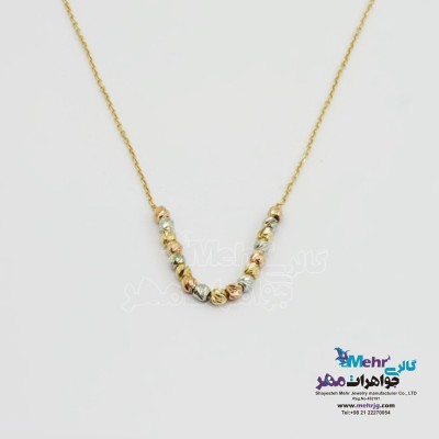 گردنبند طلا - طرح گوی تراش