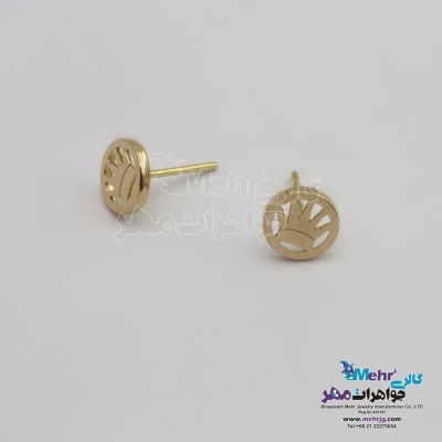 گوشواره طلا - طرح تاج