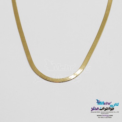 زنجیر طلا - طرح نفرتیتی طول 40 سانتی متر عرض 5