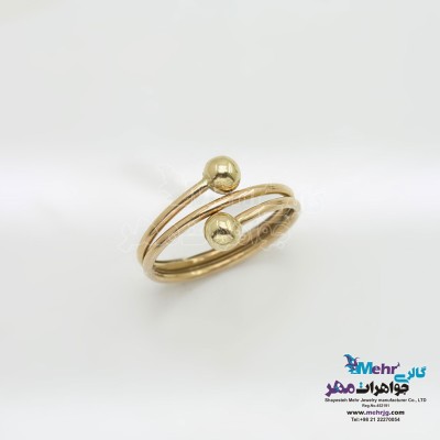 انگشتر طلا - طرح گوی