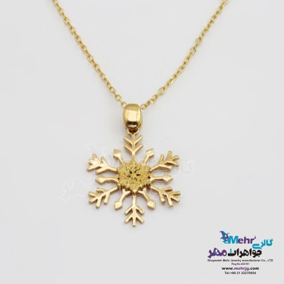 گردنبند طلا - طرح برف