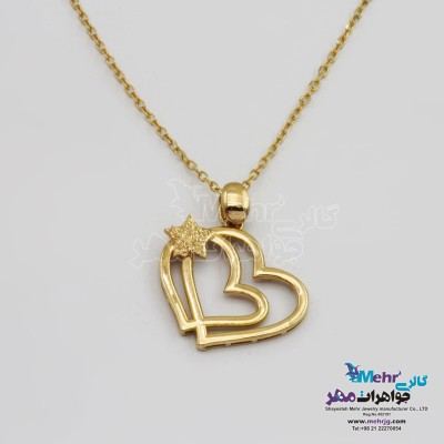 گردنبند طلا - طرح قلب