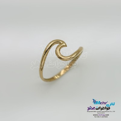 انگشتر طلا- طرح موج