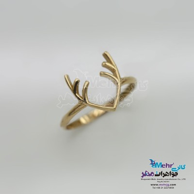 انگشتر طلا- طرح گوزن