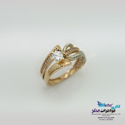 انگشتر طلا- طرح  ممزوج