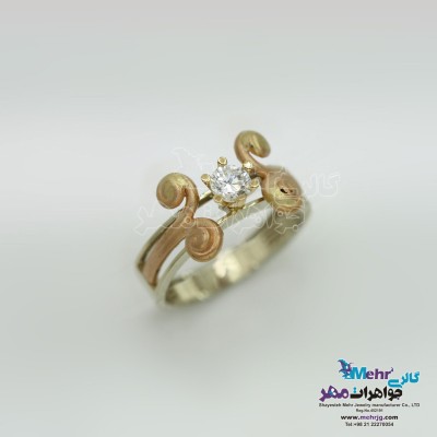 انگشتر طلا- طرح  ممزوج