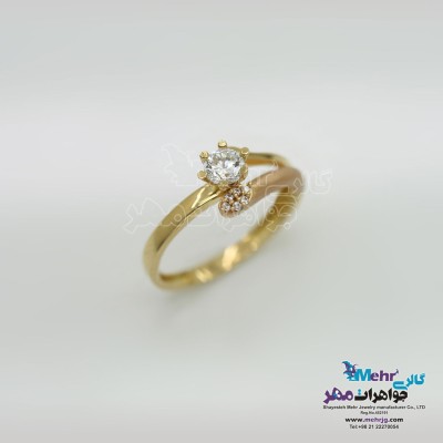 انگشتر طلا- طرح  ممزوج