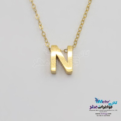 گردنبند طلا – طرح حروف لاتین
