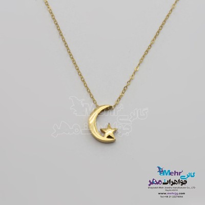 گردنبند طلا – طرح ماه و ستاره