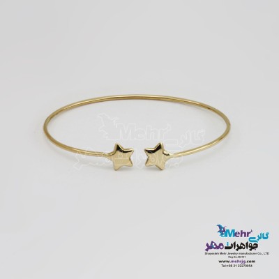 دستبند النگویی طلا - طرح ستاره