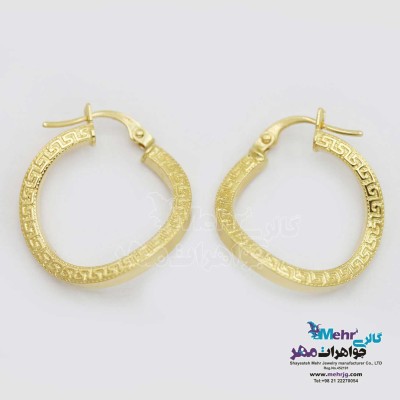 گوشواره گیره ای طلا - طرح ورساچه