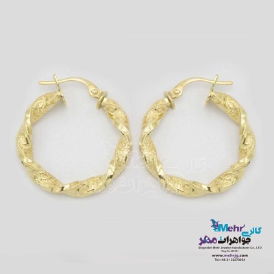 گوشواره گیره ای طلا - طرح ورساچه