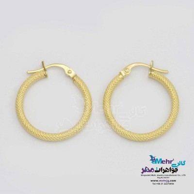 گوشواره گیره ای طلا - طرح تراش