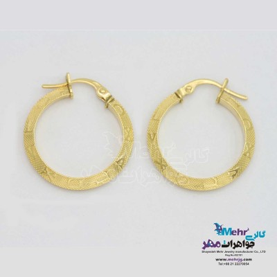 گوشواره گیره ای طلا - طرح لویی ویتون