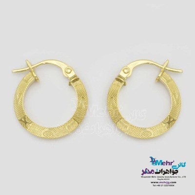 گوشواره گیره ای طلا - طرح لویی ویتون