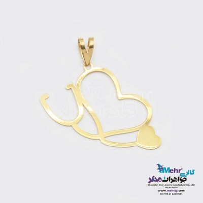 آویز طلا - طرح گوشی پزشکی