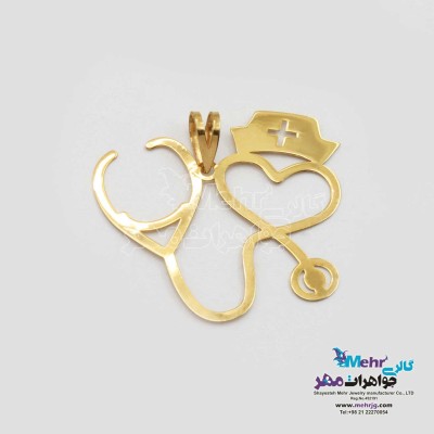 آویز طلا - طرح گوشی پزشکی