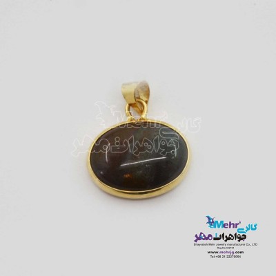 آویز طلا - سنگ عقیق
