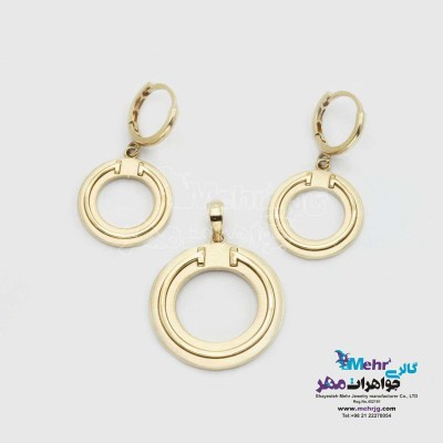 نیم ست طلا - آویز و گوشواره - طرح تیفانی