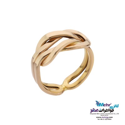 انگشتر طلا - طرح گره بی نهایت