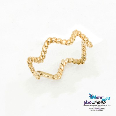 انگشتر طلا - طرح موج