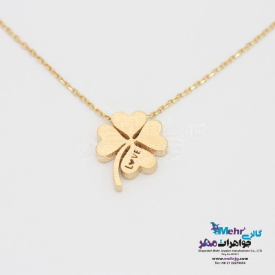 گردنبند طلا - طرح شبدر چهار برگ