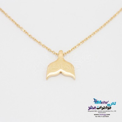 گردنبند طلا - طرح دم وال