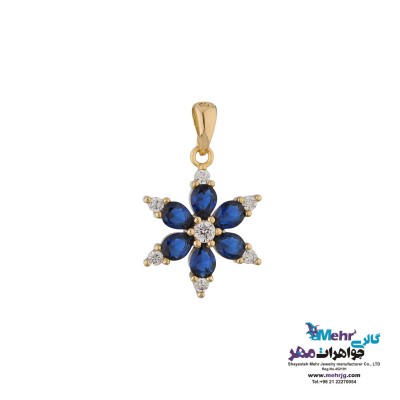آویز طلا - طرح گل خورشیدی