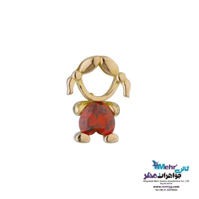 آویز طلا - طرح دختر بچه